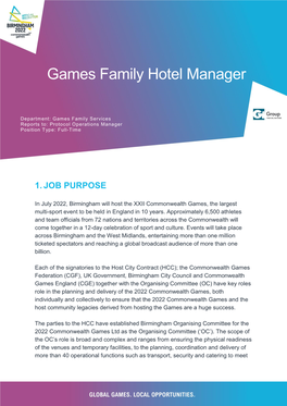 Games Family Hotel Manager