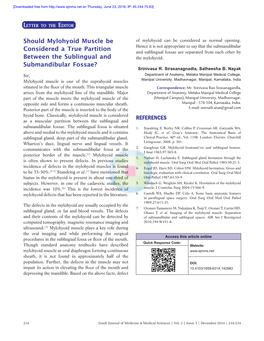 Should Mylohyoid Muscle Be Considered a True Partition