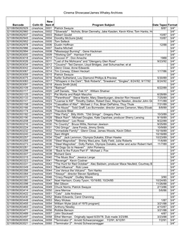 Cinema Showcase/James Whaley Archives