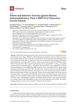 (HIV-1) of Thymelaea Hirsuta Extracts