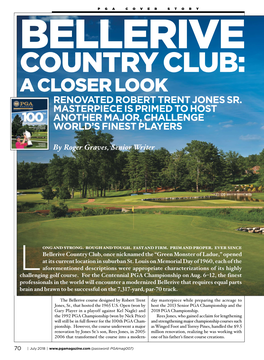 Bellerivepga Cover Story Country Club: a Closer Look Renovated Robert Trent Jones Sr