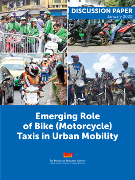 Emerging Role of Bike (Motorcycle) Taxis in Urban Mobility © COPYRIGHT
