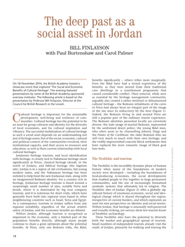 The Deep Past As a Social Asset in Jordan