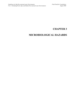 Chapter 3 Microbiological Hazards