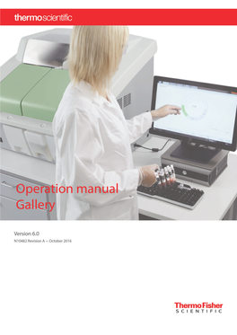 Gallery Operation Manual Version 6.0 Revision A