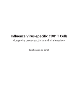 Influenza Virus-Specific CD8+ T Cells -Longevity, Cross-Reactivity and Viral Evasion