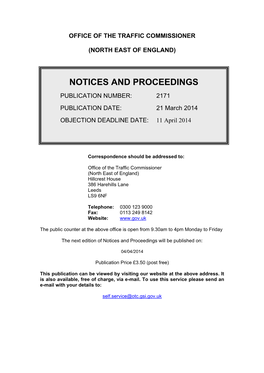 Notices and Proceedings