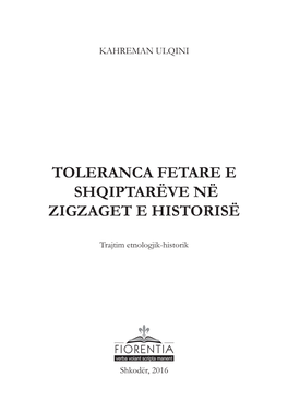 Toleranca Fetare E Shqiptarëve Në Zigzaget E Historisë