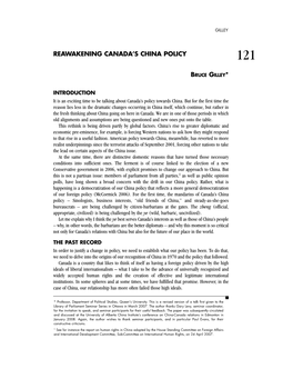 Reawakening Canada's China Policy