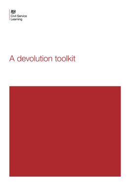 A Devolution Toolkit Contents