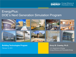 Energyplus: DOE’S Next Generation Simulation Program