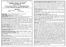 Cranny/Coolmeen Newsletter Individual Members of the Clergy and the Religious Orders to Trócaire Amounted to Almost €1M Sunday January 20Th 2013 in 2012