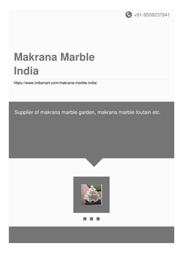 Makrana Marble India