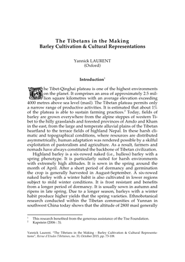 Barley Cultivation & Cultural Representations