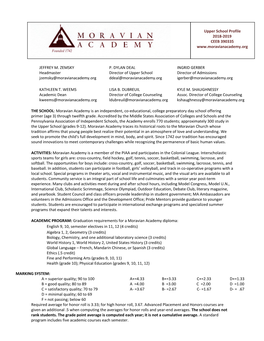 Upper School Profile 2018-2019 CEEB 390335