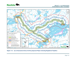 Figure 1-8: Local Assessment Areas for the Proposed Project Showing Registered Traplines