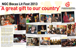 NGC Bocas Lit Fest 2013 ‘A Great Gift to Our Country’