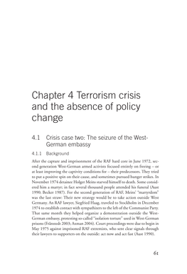 Chapter 4 Terrorism Crisis and the Absence of Policy Change