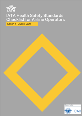 IATA Health Safety Standards Checklist for Airline Operators