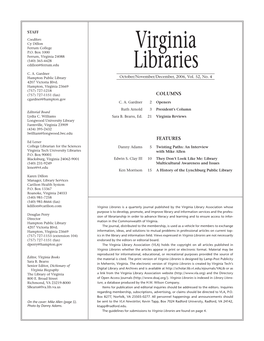 Virginia Libraries Journal