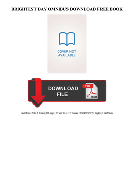Download Brightest Day Omnibus Free Ebook