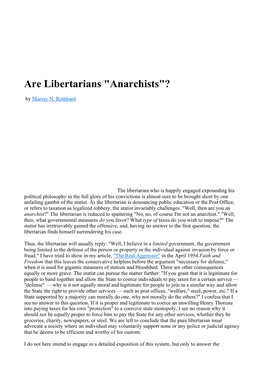 Are Libertarians 