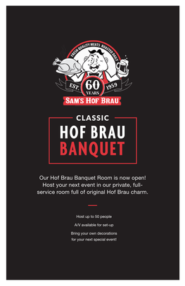 Banquet Brochure