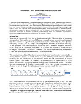 1 Watching the Clock: Quantum Rotation and Relative