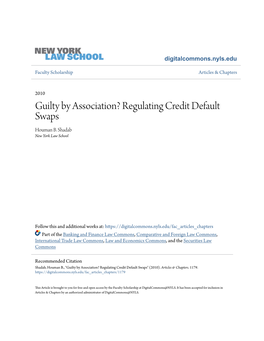 Regulating Credit Default Swaps Houman B