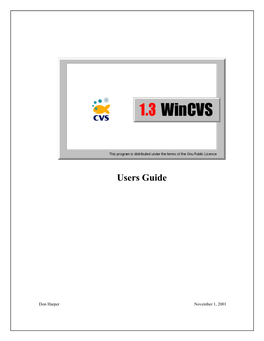 Download the Wincvs-1.3 User Guide