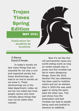 Trojan Times Spring Edition MAY 2021
