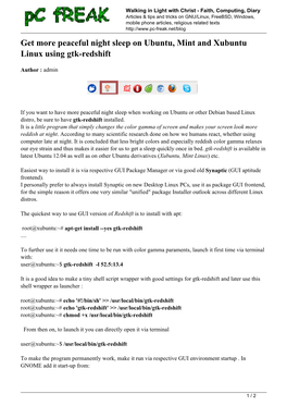 Get More Peaceful Night Sleep on Ubuntu, Mint and Xubuntu Linux Using Gtk-Redshift