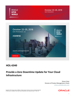 HOL-6340 Provide a Zero Downtime Update for Your Cloud Infrastructure