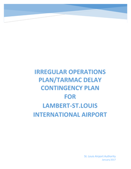 Irregular Operations Plan/Tarmac Delay Contingency Plan for Lambert-St.Louis