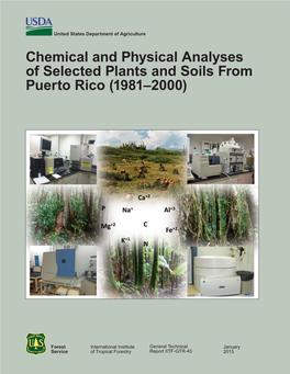 Chemical and Physical Analyses of Selected Plants and Soils from Puerto Rico (1981–2000)