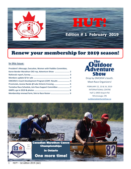 Renew Your Membership for 2019 Season!