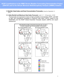 (SWFDP) and to the African Monsoon Multidisciplinary Analysis (AMMA) Initiative