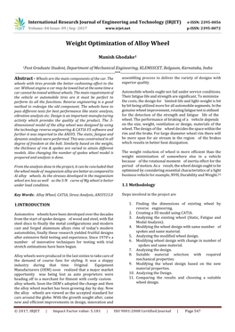 Weight Optimization of Alloy Wheel