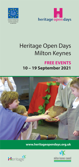 Heritage Open Days Milton Keynes FREE EVENTS 10 – 19 September 2021