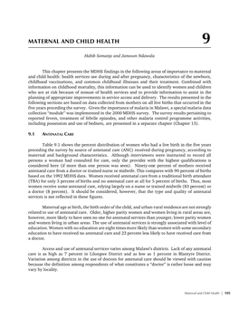 Maternal and Child Health 9