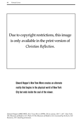 Due to Copyright Restrictions, This Image Is Only Available in the Print Version of Christian Reflection