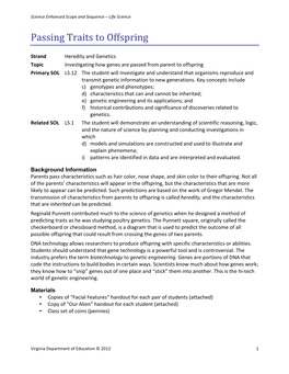 Passing Traits to Offspring