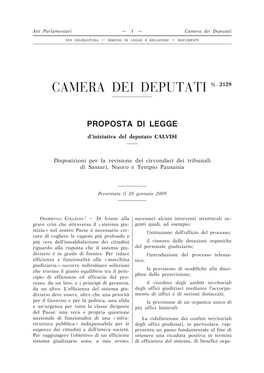 Progetto Di Legge Della 16Legislatura