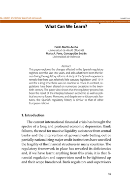 150 Years of Financial Regulation in Spain. What Can We Learn?