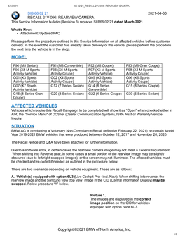 Model Affected Vehicles Situation