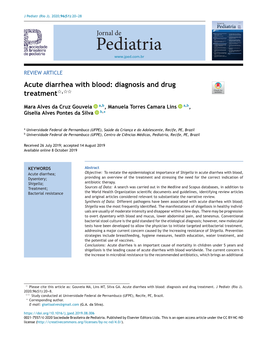 Acute Diarrhea with Blood: Diagnosis and Drug Treatmentଝ,ଝଝ