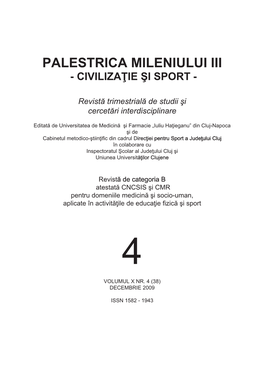 Palestrica Mileniului Iii - Civilizaţie Şi Sport