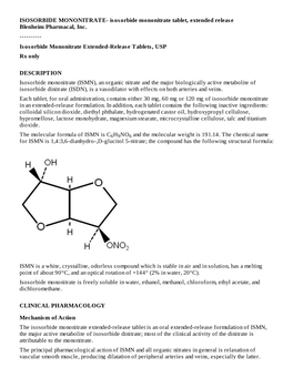 Isosorbide Mononitrate Tablet, Extended Release Blenheim Pharmacal, Inc
