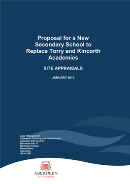 Proposal for a New Secondary School to Replace Torry and Kincorth Academies