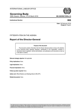 Report of the Director-General